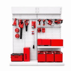Milwaukee Cordless Power Tools and Outdoor Equipment Retail Slatwall Display